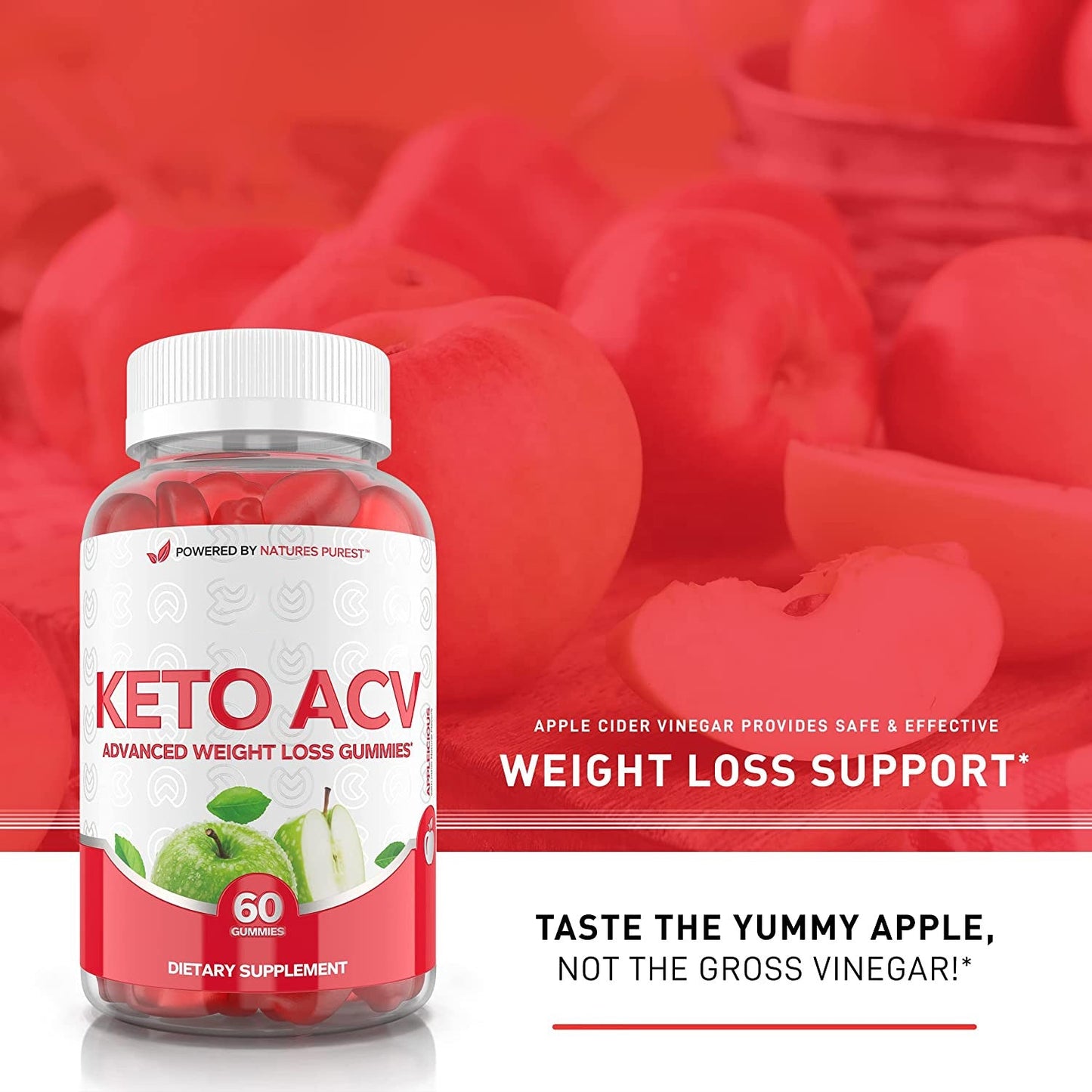 Hot Sale Slimming Apple Gummies Weight Loss Products