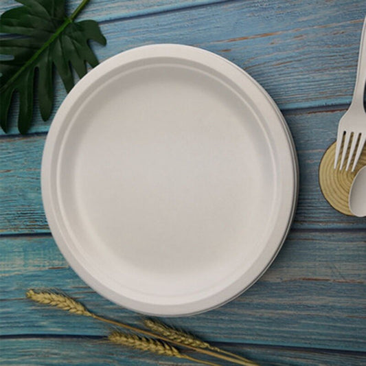 100% Compostable 9 Inch Paper Plates